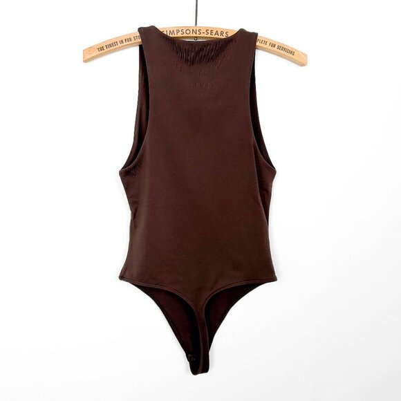 Aritzia Babaton Contour '90s Bodysuit Chocolate Brown Size Small - Picture 5 of 5